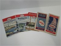 Lot of 5 Imperial Esso Canadian Road Maps