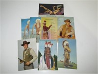 Lot of 8 Old Postcards Pin Ups Indians & Stars