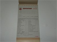 Unused Supertest Gasoline Invoice Book