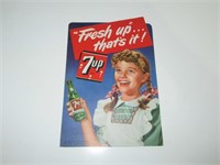 Unused 1944 7UP Fresh Up That's It Counter Sign
