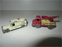 2 Lesney Thames Wreck Truck & Ambulance