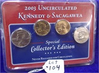 2003 KENNEDY & SACAGAWEA COINS