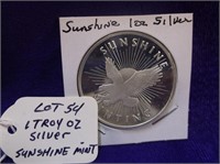 SUNSHINE MINT 1 TROY OZ SILVER