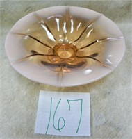 OLD AMBER OPALESCANT CONSOLE BOWL