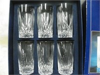 BOXED SET FRENCH CRYSTAL COCKTAIL GLASSES