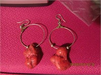 Red Holite Pr. of Earrings