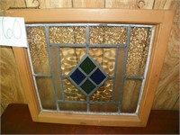 FRAMED STAINED GLASS WINDOW