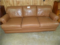 AWESOME TAN LEATHER COUCH