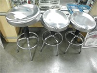 (3)  METAL BAR STOOLS