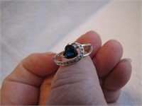 925 Ornate Heart Ring Size 8