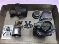 Vintage auto parts carburetors center cap lamp