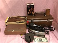 Misc vintage items iron golf shoes and more