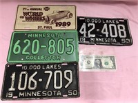 Vintage Minnesota license plates