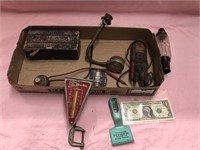 Misc vintage items gauge Tri-ang u liner castor