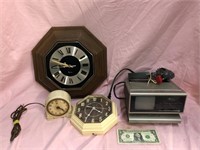 Vintage Panasonic Bisider Tv/fm-am radio clock