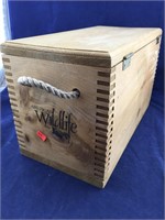 Nice Newer Solid Pine Dovetailed Wildlife Box