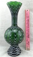 Hand Blown Venetian Eye Dazzler Art Glass Vase