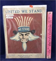 United We Stand WWI Sheet Music