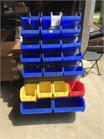 Organizer with 23 assorted plastic bins