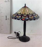Small Lamp with Stained Glass Shade