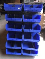 Organizer unit with 12 large plastic bins