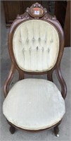Victorian arm chair with diamond tuck back