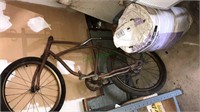 Vintage bicycle with handlebars, hydrated lime,