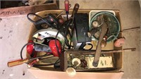 Box lot of tools including circular Saw, speed