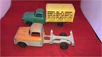 2- Hubley Cast metal toy trucks, a little over 10
