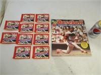Album de stickers de baseball et 10 paquet 1983