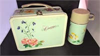 Vintage thermos corsage lunch box with the