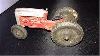 Hubley diecast log truck, Ford diecast tractor,