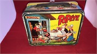 Vintage thermos Popeye lunchbox, No thermos