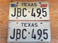 A1- SET OF TEXAS 1975 LICENSE PLATES