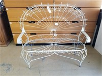 L- WROUGHT IRON BENCH