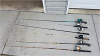 (6) Fishing poles w/reels