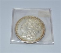 1901 O Morgan silver dollar, toned, AU55