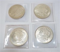 Group (4) Morgan silver dollar, 1921 P, AU55