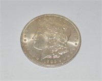 1885 O Morgan silver dollar, AU55