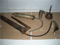 2 Grease Guns & Oil Cans 1 Lot