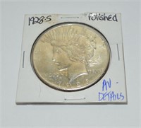 1928 S Peace silver dollar, polished