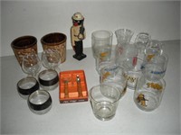 Assorted Glasses & Bar Items 1 Lot