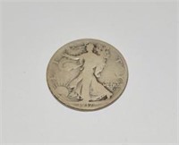 1917 D walking liberty, reverse, key