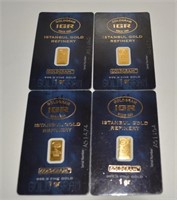 Choice (4) 1G .999 fine gold bars by IGR GoldGram