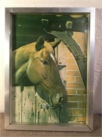 3D embossed print of a Horse. Circa 1980. 

13”