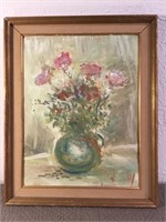 Still-life, oil on canvas by Turville. 

14“ x