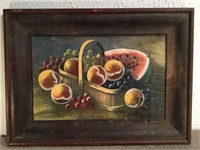 Early framed print, Still-life of Fruit.

20“ x