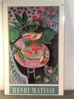 Print, Goldfish by Henri Matisse. Dry mounted,