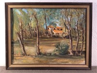 Framed oil on board, signed Turville 24“ x 18“.