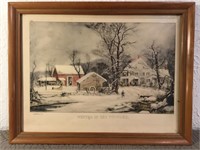 Winter in the Country, Currier and Ives print.